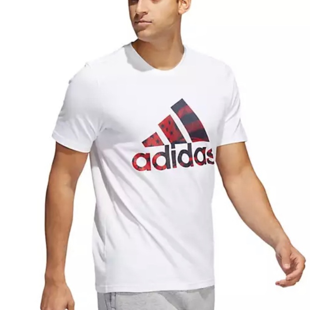 adidas Americana Badge of Sport 💯 Cotton T-shirt Tee White Unisex. Soft.